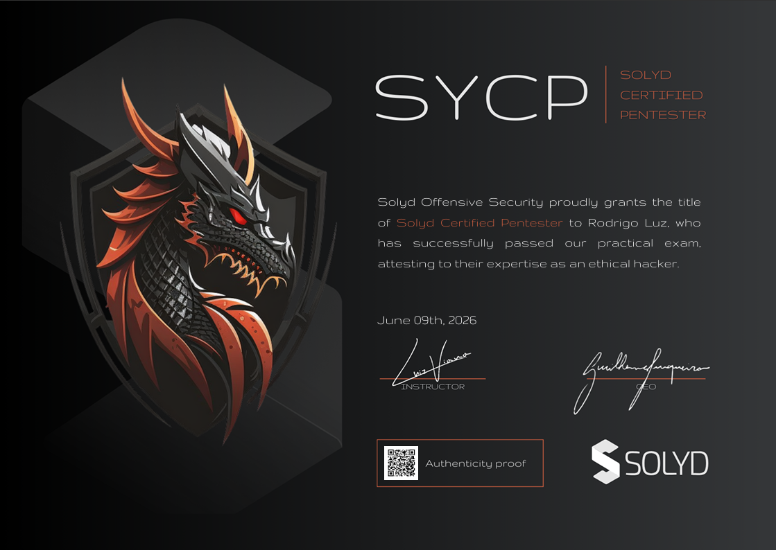 SYCP - Solyd Certified Pentester