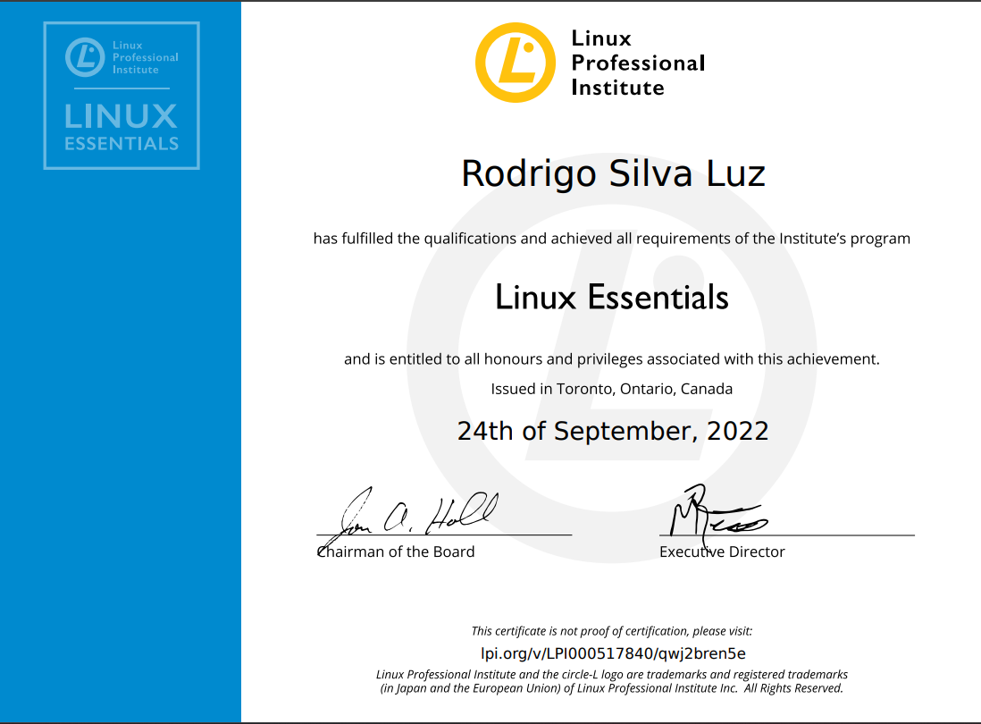Linux Essentials Certificate